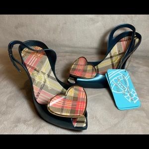 Vivienne Westwood Melissa Blue/Plaid Pumps Size 7